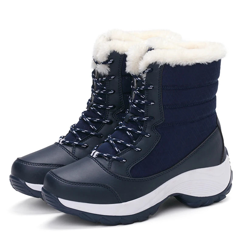 Women Boots Waterproof Winter Shoes Platform