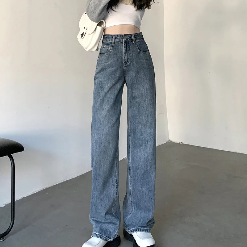 High Waisted Jeans Y2K Fashion Women Clothing