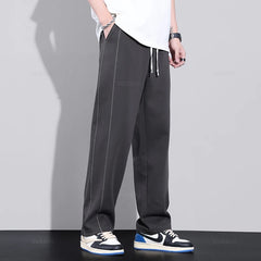 Clothing Men's Knitted Pants Wear Straight Jogger Casual Trousers