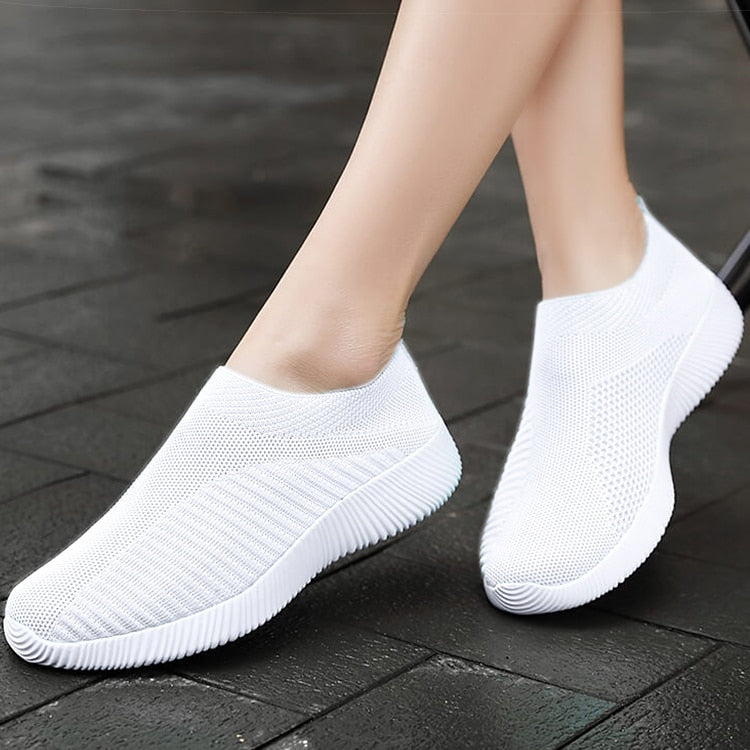 Women Shoes Breathable Flats Elastic Flat Shoes