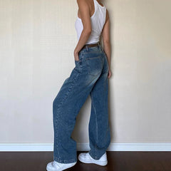 Baggy Jeans Women Grunge Y2K High Waist Wide Leg Denim