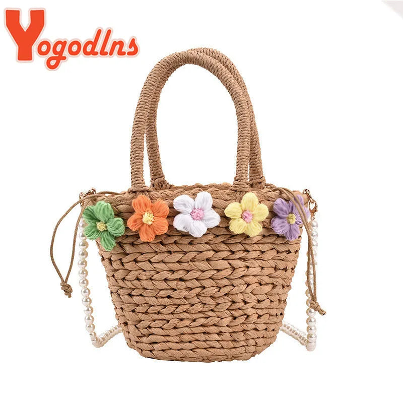 Straw Summer Flower Fashion Woven Bag