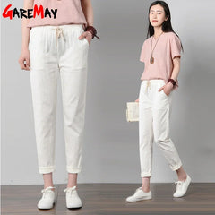 Fashion Cotton Linen Pants For Women Loose Casual Color