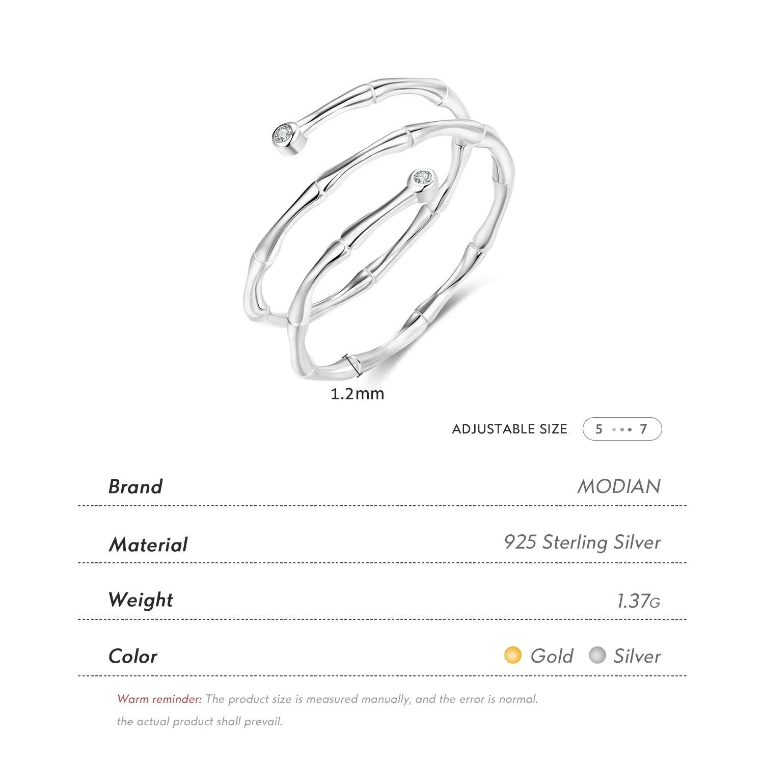 Simple Lines Twining Adjustable Size Finger Ring Trendy