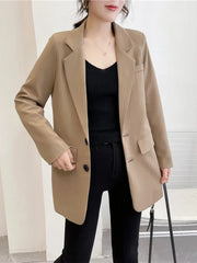 Chic Office Lady Blazers for Women Jacket Ladies Outerwear