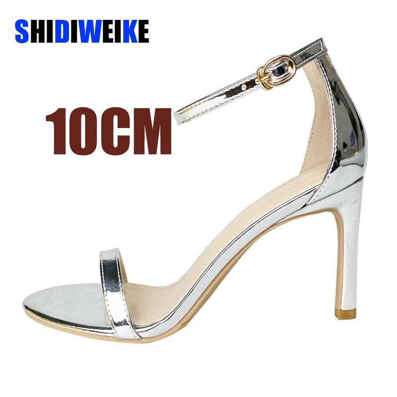 Open Toe Ankle Strap Stiletto Heel Dress Sandals