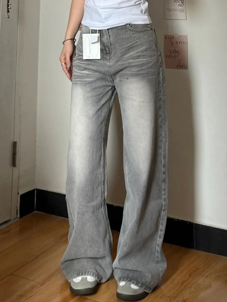 Vintage Baggy Jeans Woman's Fashion Denim Pants