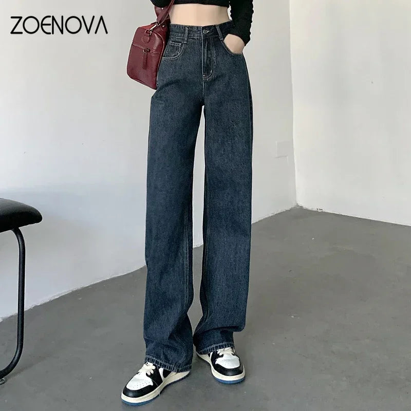 High Waisted Jeans Y2K Fashion Women Clothing