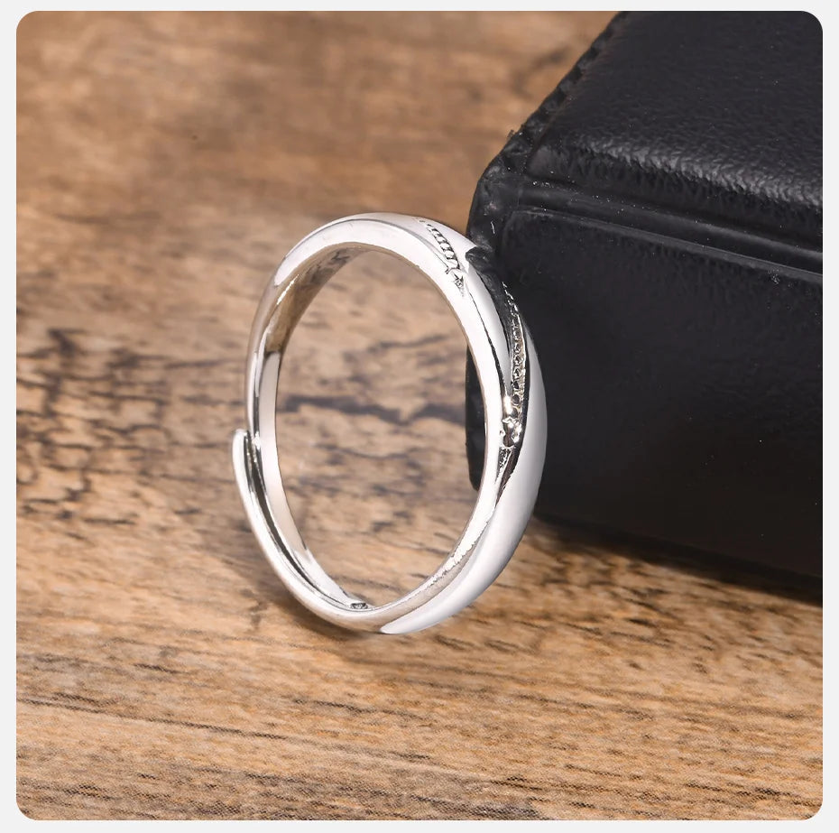 Rings for Men Glossy Copper Finger Band