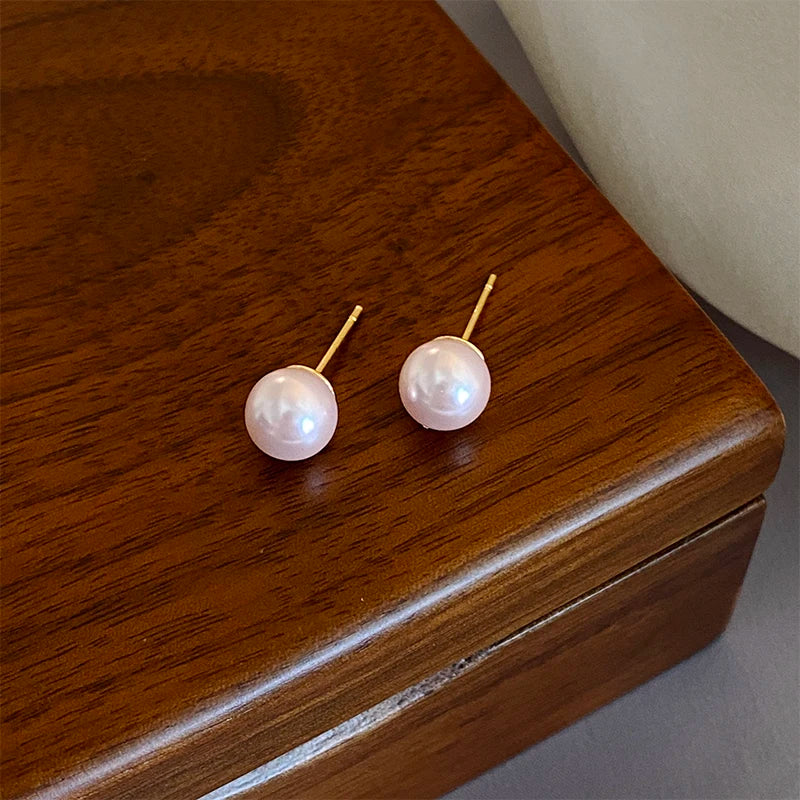 Wearing Set Minimalist Multicolor Pearl Earrings