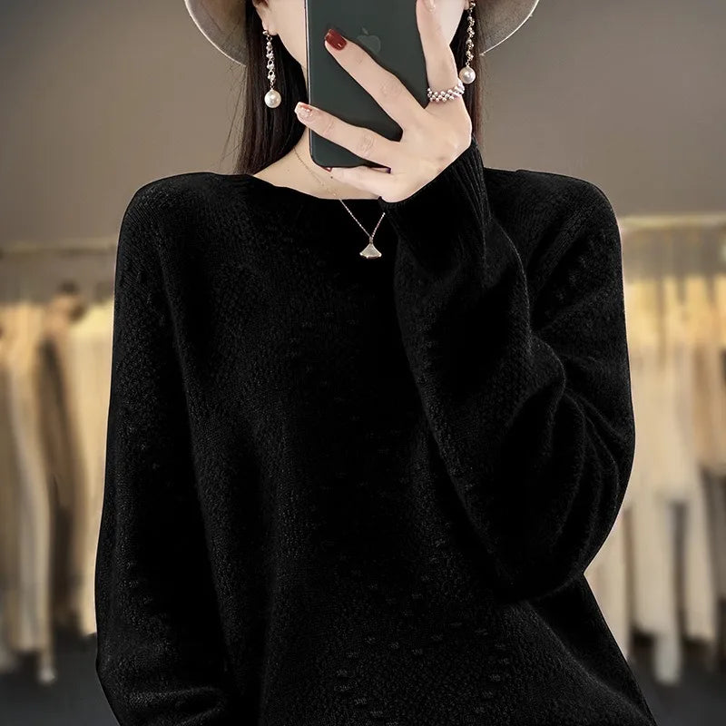 Sweaters O-neck Long Sleeve Warm Pullovers Casual