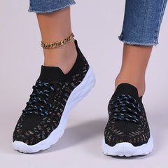 Lightweight Slip On Platform Sneakers Women Fashion Colorful Knitted Sock