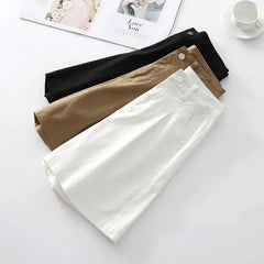 Women Wide Leg Suit Shorts Office Lady All Match Short Pants