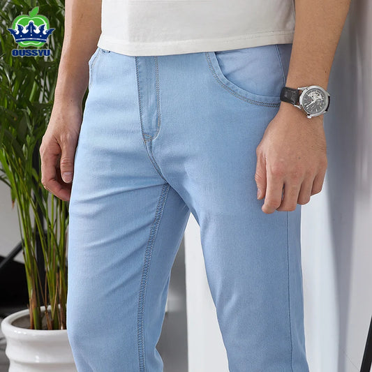 Classic Style Brand Jeans Men Casual Stretch Slim Denim Pants