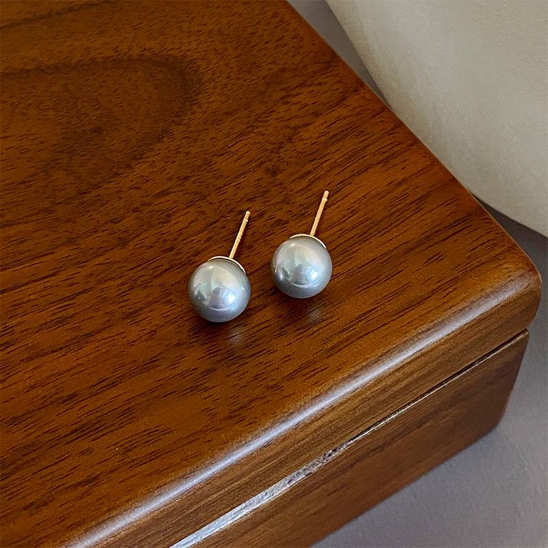 Wearing Set Minimalist Multicolor Pearl Earrings