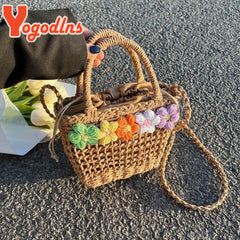 Straw Summer Flower Fashion Woven Bag