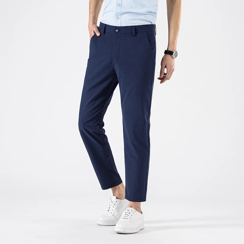 Clothing Summer Ankle Length Suit Pants Classic Business