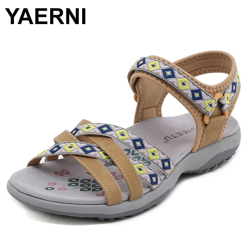 Women Sandals Bohemia Flats Shoes Summer Beach Comfortable