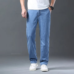 Jeans Men's Summer Ultra-thin Loose Straight Denim Pants