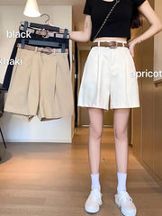 Fashion High Waist Casual Summer Wide-leg Shorts