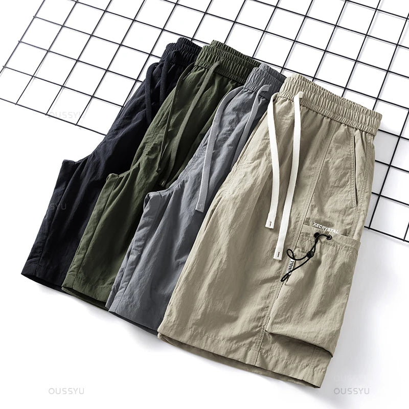 Clothing Summer Shorts Pants Men Cargo Work Thin Baggy Streetwear