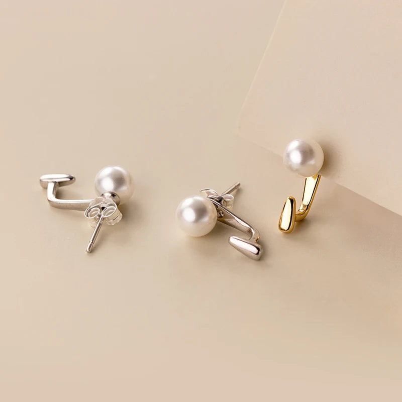 Trend Statement Synthetic Pearl Ear Hook Earring Jewelry