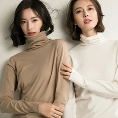 Sweater Turtleneck Slim Fit Basic Pullover Knit Tops