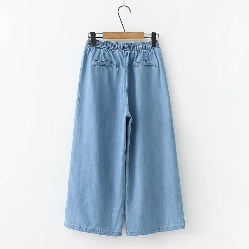 Oversized Capri Wide Leg Jeans Summer Baggy