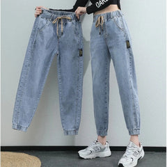 Women High Waist Harem Mom Jeans Streetwear