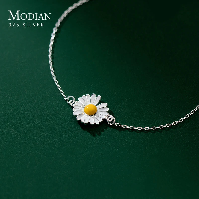 Daisy Cute Plant Link Chain Bracelet