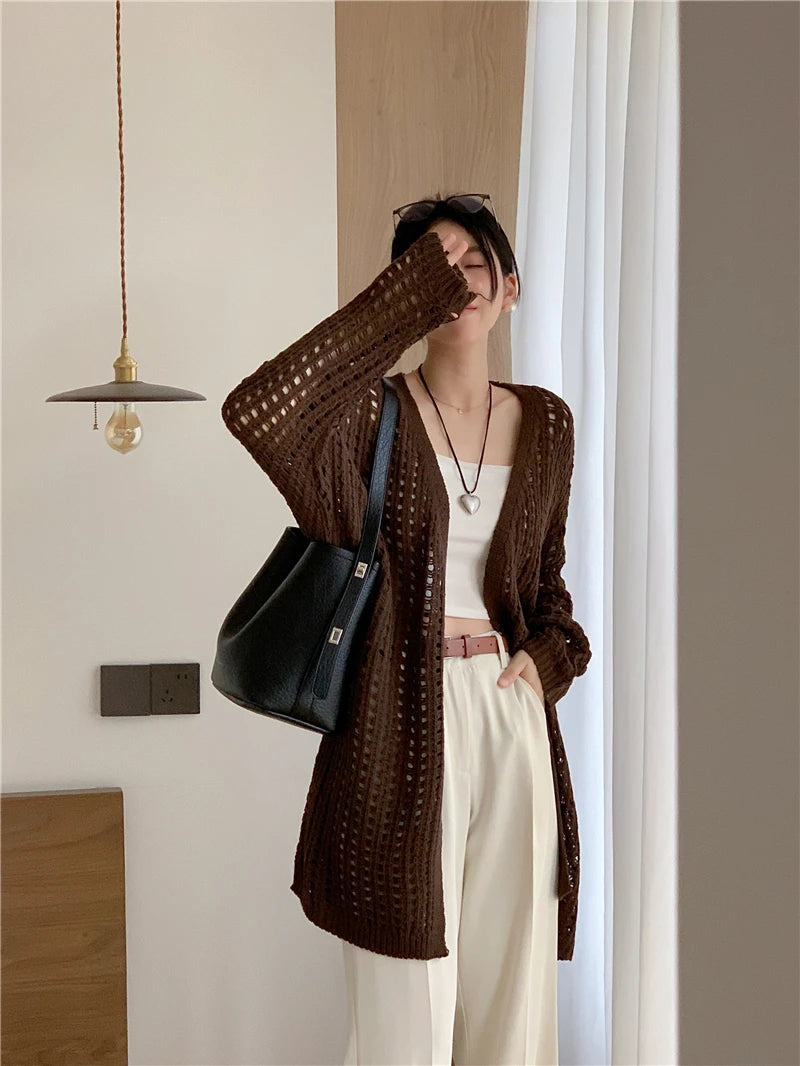 Vintage Elegant Fashion Oversized Knitting Cardigans