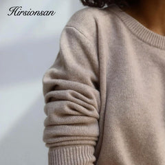 Oversized Sweater Elegant Knitted Basic Pullovers O Neck