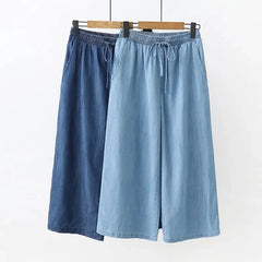 Oversized Capri Wide Leg Jeans Summer Baggy