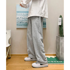 Men's Baggy Sweatpants Fashion Streetwear Wide Leg Pants Casual Trousers