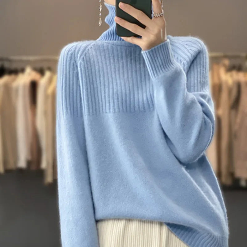 Women's Sweater Turtleneck Trending Fashion Top