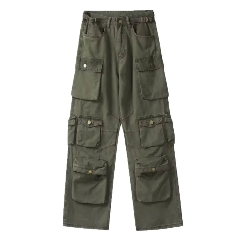 Cargo pants Multi-pockets Overalls Harajuku Men Casual Trousers