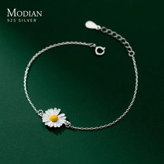 Daisy Cute Plant Link Chain Bracelet