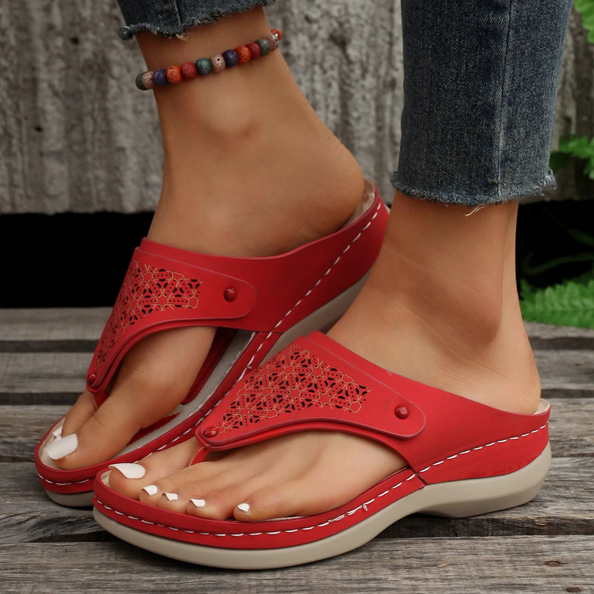 Sandals Open Toe Flip Flops Wedges Comfortable Slippers