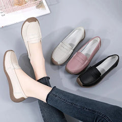 Women's Genuine Leather Shoes Flats Moccasins Loafers