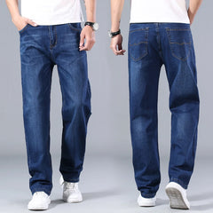 stretch men's straight loose loose summer thin jeans