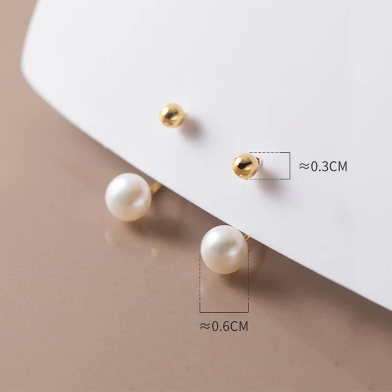 Fashion Pearl Ear Hook Unique Screw Bead Stud Earrings