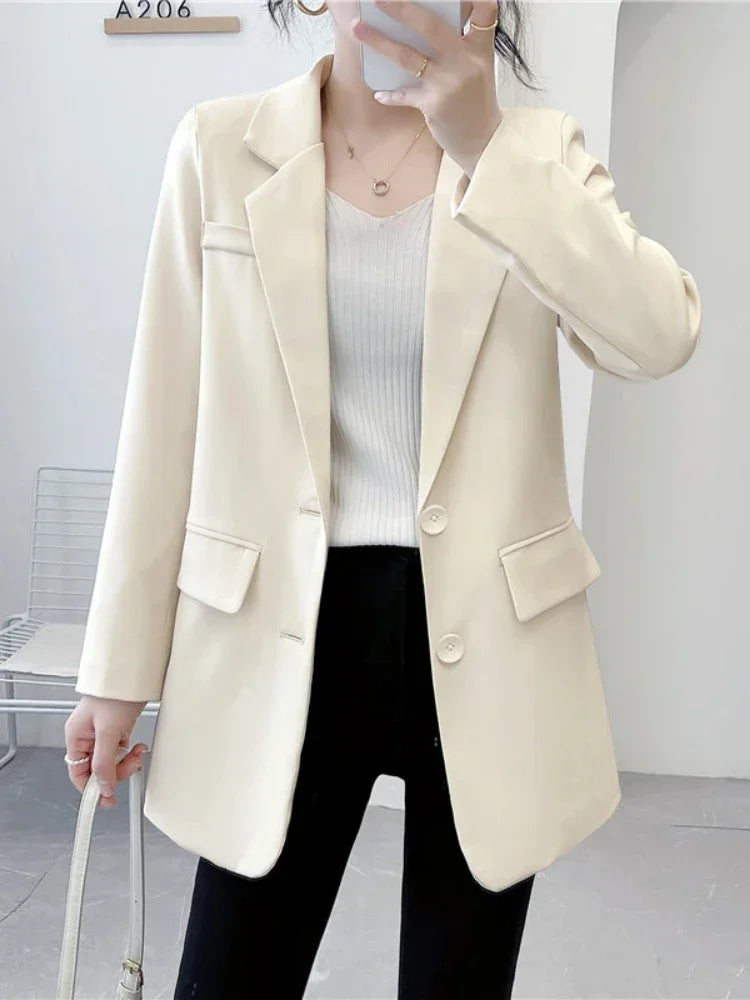 Chic Office Lady Blazers for Women Jacket Ladies Outerwear