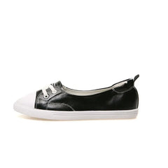 Genuine Leather Shoes Women Flat Causal Shoes Comfortable Fashion