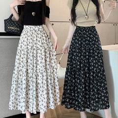 Fashion Floral Print Skirt  Female A-line