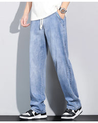 Summer Thin Soft Lyocell Fabric Men's Retro Jeans