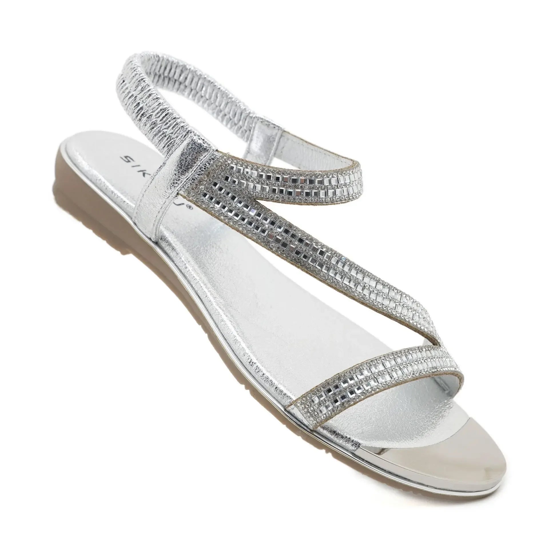 Summer Women Beach Crystal Sandals Shining Diamond Peep Toe Shoes