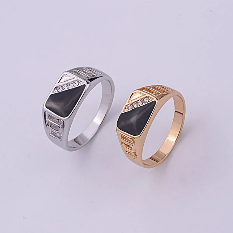 Classic Size Jewelry Color Black Male Finger Titanium Stainless Ring