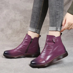 Autumn Women's Shoes Leather Boots Fashion