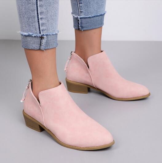 Women's Boots Pointed Suede Thick Heel Women Plus Size