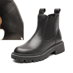 Women's Chelsea Boots Genuine Leather Fashion Ankle Boots Retro